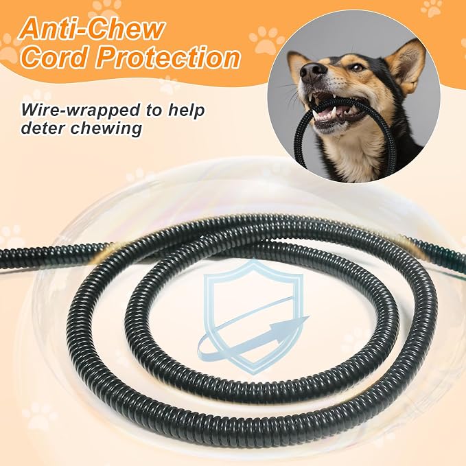 Dog Heating Pad 32×20 in for Dogs, Intelligent Temperature Control Switch with Normally Open On Function,Whelping Box with Reinforced Electric Wire Rope, Plush Fabric Cotton Cover-Apricot - Image 8