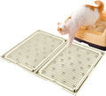 2Pack Cat Litter Box Step, Cat Litter Catcher, Expandable Interlock Litter Mat, Washable Easy Clean, Waterproof & Urine Proof, Khaki by Rarenut
