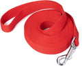 Strong Durable Nylon Dog Training Leash, 1 Inch Wide Traction Rope, 6 ft 10ft 15ft Long, for Small and Medium Dog (Red, 15 Feet) by Siumouhoi