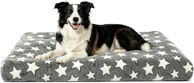 Orthopedic Dog Bed for Large Dogs, Washable Dog Mat with Removable Zippered Cover, Non-Slip Bottom, Comfort Crate Bed (Grey, M(30"*20"*3.1")) by %E7%AB%8B%E5%8D%B3%E8%B4%AD%E4%B9%B0