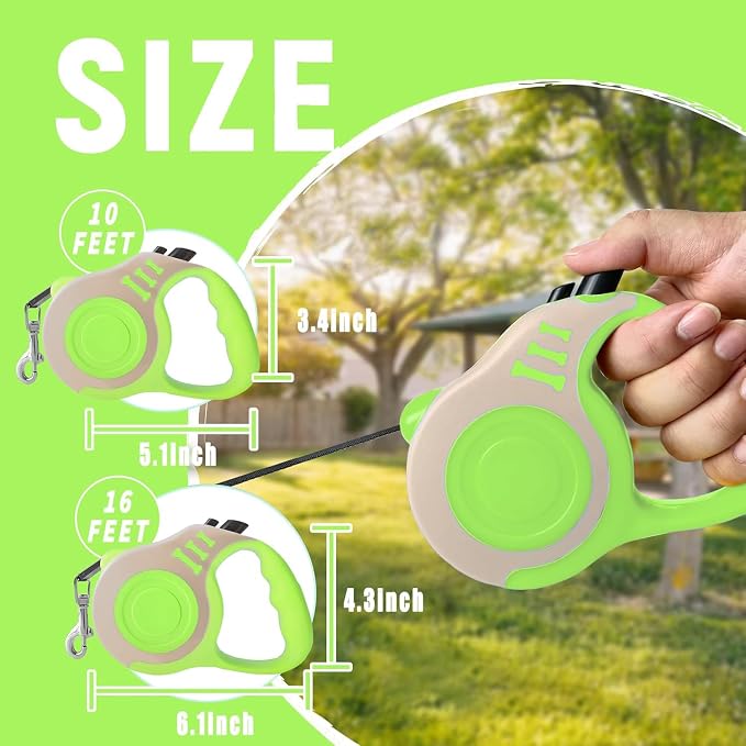 Retractable Dog Leash Automatic Telescopic Tractor Dog Tape | Pet Tape 10/16 FT Durable and Convenient, with Non-Slip Handle, Suitable for Small and Medium-Sized Dogs - Image 2