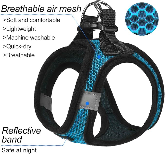 Dog Harness Step-in Breathable Puppy Cat Dog Vest Harnesses for Small Medium Dogs - Image 2