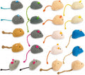 20-Pack Catnip Mouse Toys - Assorted Colors, Plush Mice with Catnip, Interactive Cat Toys for Indoor Kittens & Adults, Durable Cat Teaser Set by Haourlife
