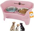 Neater Feeder Express Mess Proof Dog Bowls Elevated for Medium to Large Sized Breed, No Spill Raised Dog Food Bowl Stand, Stainless Steel Food and Water Bowl Set, Pet Dish Feeding Station, Pink by NeaterPets