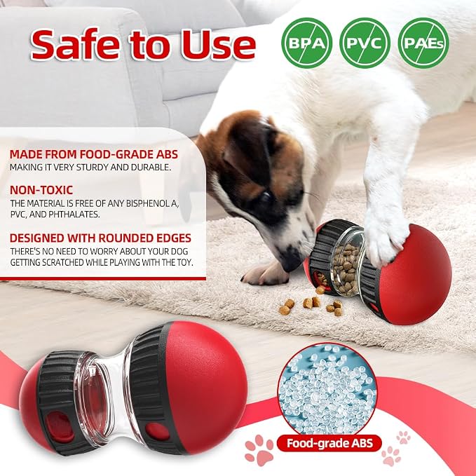 Mankoda Interactive Dog Puzzle Toy, Rolling Treat Dispenser Slow Feeder | Adjustable Kibble Outlet, Mental Stimulation, Reduces Fast Eating, Indoor Dog Enrichment Toy, BPA-Free, GRS Certified, 2PCS - Image 3