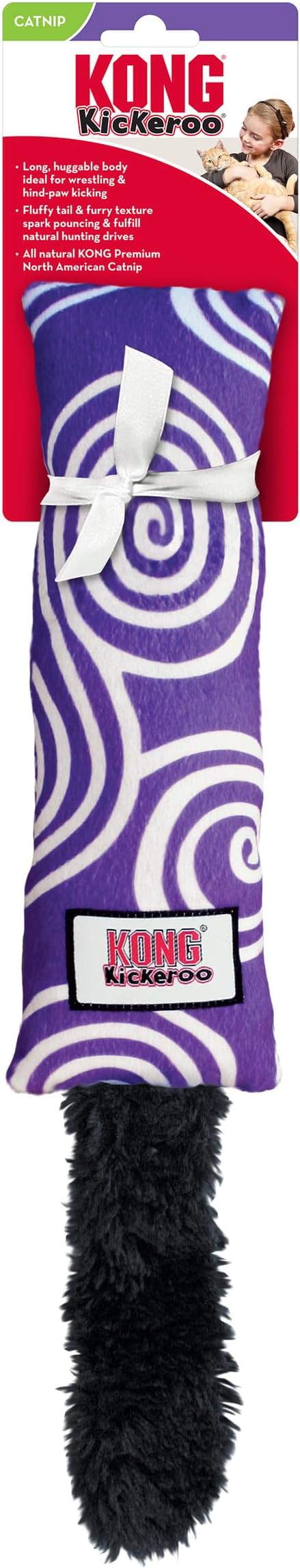 KONG Kickeroo Swirl Cat Toy – Plush with Crinkle Sound, Soft Catnip Toy for Indoor Cats – Assorted Colors (3 Pack) - Image 5