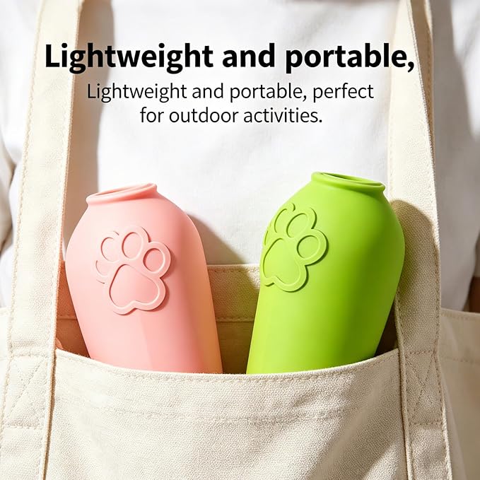 2PCS Dog Water Bottle Adapter Portable Silicone, Leakproof Foldable Pet Water Dispenser Cap with Bowl for Dog Cat Walking Hiking Travel Foldable Leaf Design, Cat Dog Attachment for Water Bottle - Image 3