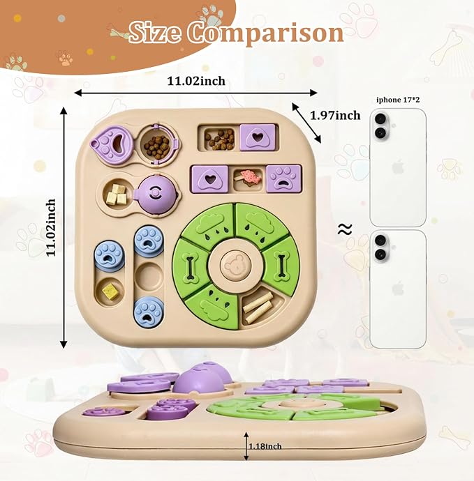 Interactive Dog Puzzle Toys for Smart Dogs - Mental Stimulation Puzzle Toys for Small & Medium Dogs, Treat Dispensing Dog Enrichment Toys for Beginner Dogs - Image 5