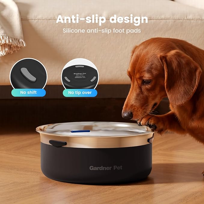 Gardner Pet Slow Water Bowl for Dogs – No Spill, Anti-Splash Floating Plate Design, Slows Drinking to Reduce Mess, Keeps Water Clean & Floors Dry, 2L - Image 8