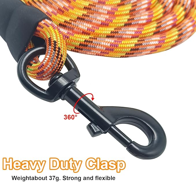 MayPaw 6ft Rope Dog Leash for Large Medium Dogs Soft Handle Dog Lead | 1/2-In Thick Lead, Soft Padded Handle Strong Nylon Pet Leash, 15+ Colors (1/2" * 6', Colorful) - Image 2