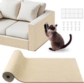 Cat Scratch Furniture Protector for Couch, Wall & Door Guard, Trimmable Self-Adhesive Scratch Pad, DIY Climbing Mat, Deterrent, Scratching Post Replacement (39.4''x15.8'', Khaki) by pawstrip