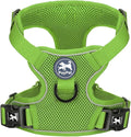 PoyPet Mesh Dog Harness, Reflective Breathable Puppy Vest for Large Dogs | Lightweight, Soft Air Mesh, Back D-ring, Adjustable, Comfortable, Double Padded, No Choke, for Daily Walking, L, Grass Green by PoyPet