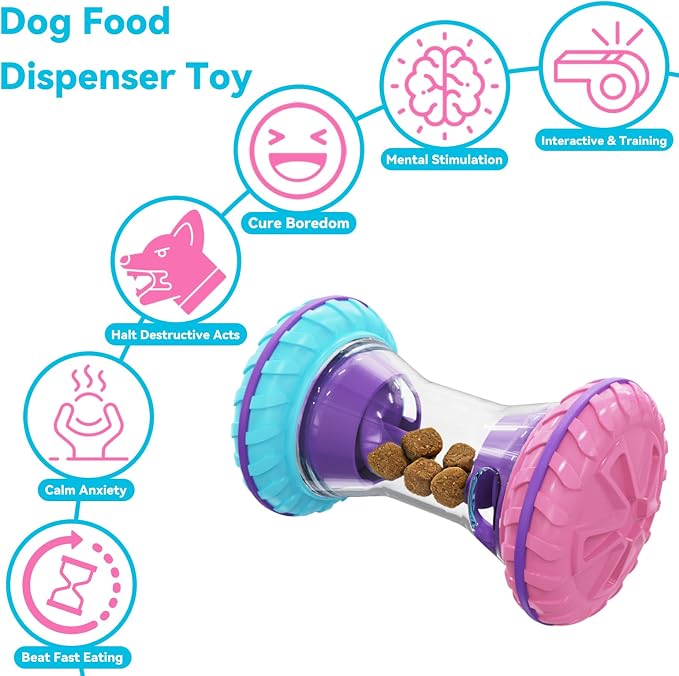 MateeyLife Interactive Dog Puzzle Toy for Small Medium Large Dogs | Adjustable Treat Dispensing Slow Feeder, Interactive Dog Toys Roller, Boredom Relief Enrichment Toys to Keep Them Busy - Image 4