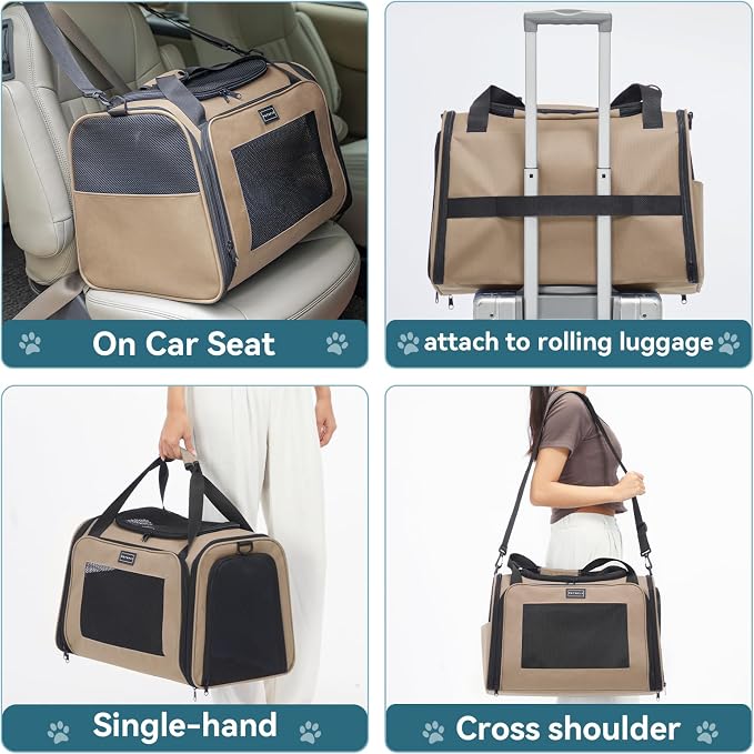 PETSFIT Soft-Sided Cat Carrier for Medium Cats up to 25 lbs - Image 2