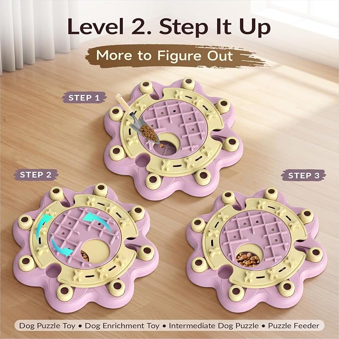 KADTC L Size 3 Levels, Dog Puzzle Toy, Slow Feeder & Enrichment for Dogs | Beginner-to-advanced step-by-step challenge offers brain exercise, burns energy, fights boredom, builds focus, curbs gulping. - Image 6