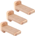 3pcs Cat Wall Steps, Climbing Mounted Furniture, Shelves With Hemp Rope Covered, Solid Wood Ladder for Playing and Climbing (Standard-Wood) by CoolEx