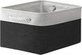 TheWarmHome Storage Bins for Shelves - 1 Pack 15.7x11.8x8.3 inch Canvas Storage Basket for Organizing Cubes Gift Dog Cloth Toy (White & Black) by TheWarmHome