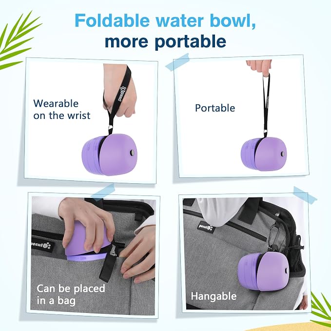 Pecute Portable Dog Water Bottle, 2 in 1 Cat Dog Travel Water Bottle Bowl Leakproof with Double Seal, BPA Free, Lightweight, Pet Small Animal Water Bottel Dispenser for Outdoor Walking Hiking Travels | Puppy Walking Water Bottel, Leakproof, BPA Free, L... - Image 8