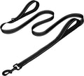 Joytale Dog Leash for Large Dogs that Pull, Double Handle, 5FT, Black | Traffic Handle for Control, Padded Handle Reduces Hand Strain, Reflective Stitching for Night Safety, Strong Nylon Webbing by Joytale