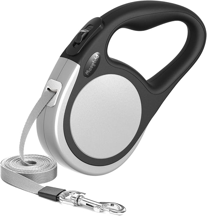 Heavy Duty Retractable Dog Leash-16ft Strong & Durable Walking Leash for S to L Dogs up to 45/115 lbs, Upgraded Lock System, Non Slip Grip, Tangle Free (Grey, Medium-Large Sized) - Image 7