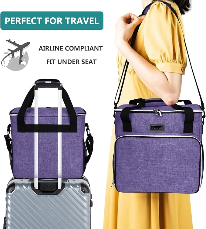 BAGLHER Dog Travel Bag, Pet Travel Bag (ALL Pet Travel Supplies), With 2 Pet Food Containers and 2 Collapsible Silicone Bowls; Essential Kits for Pet Travel Purple - Image 6