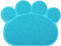 DM Paw-Shaped Cat Litter Box Mat, Kitty Scatter Control Rug, 15.75x11.75 Inches (DeepSkyBlue) by DMWirelessCarCharger