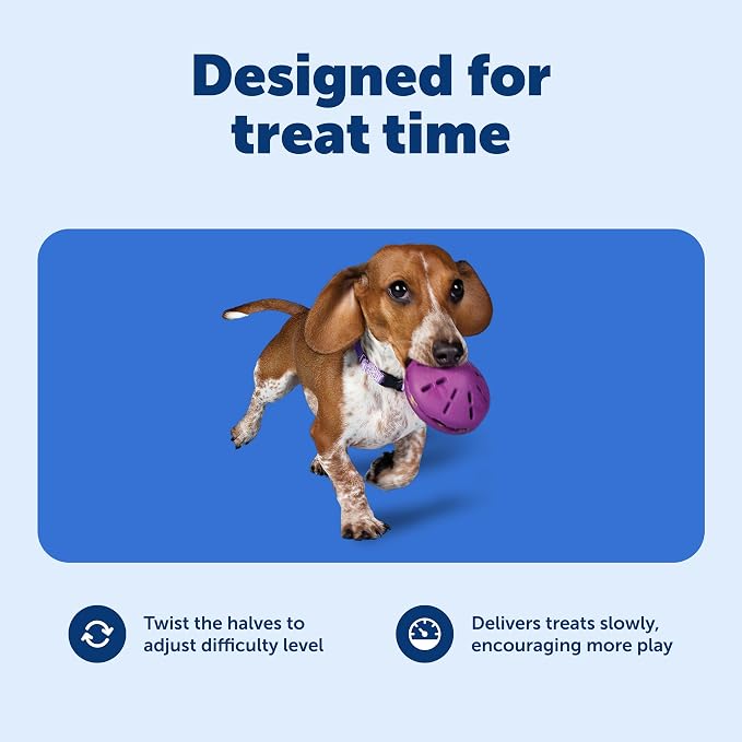 PetSafe Busy Buddy Twist 'n Treat Dispensing Dog Toy, Small | Twist Halves Apart for Quick Treats or Closer for a Challenge, Patented Treat Meter, Top-Rack Dishwasher Safe - Image 4