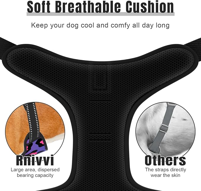 Rnivvi No Pull Dog Harness, Cute Leopard Reflective Small Sized Puppy Kitten Harness, Adjustable Soft Padded Vest for Small Dogs, Cats, Heavy Duty Pet Vest with Easy Control Handle for Walking, Neon - Image 4