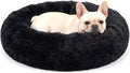 nononfish Puppy Bed for Small Dogs,Calming Donut Plush Pet Bed | Cozy puppy bed with soft plush material and raised rim for secure sleeping comfort. by nononfish