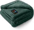 Luciphia Waterproof Blanket for Large Dog, Reversible Sherpa Couch Cover | waterproof pet blanket sherpa fleece reversible couch cover bed protector car from spills scratches, Dark Green 57" x 40" by luciphia