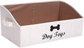 Linen-Cotton Blend Dog Toy Basket,Collapsible Dog Toy Box,Dog Toy Bin Storage-Perfect for Organizing Pet Toys,Blankets,Leashes,Rope Toys,Clothing - Beige by Brabtod