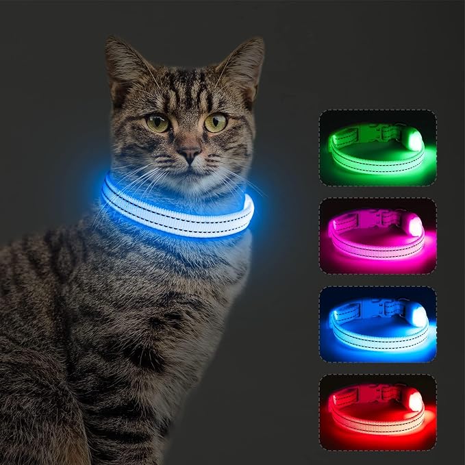 Light Up Dog Collar for Small Dogs, LED Dog Collar Rechargeable Safety Dog Lights, Fully Adjustable Glow in The Dark Dog Collar Light for Night Walking & Camping (X-Small, Blue) - Image 8