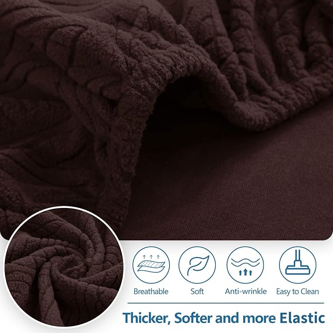 hyha Individual Couch Cushion Covers, Sofa Seat Cushion Covers Washable | Stretch Dog Couch Cover, Elastic Bottom, Anti-Slip Furniture Protector, Ideal For Pets & Kids, Durable Sofa Slipcover, 2 Pcs - Image 3