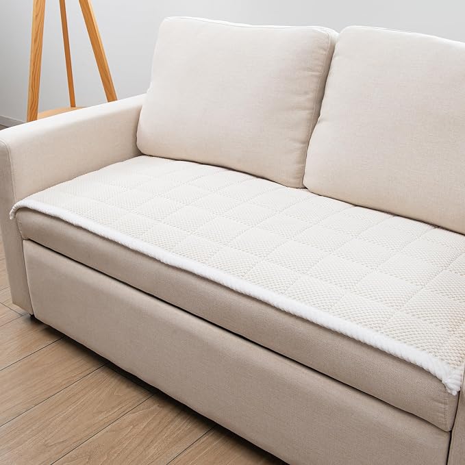 Pet Couch Covers,Couch Cover for Dogs Washable,Anti Slip Dog Sofa Covers Couch Protector Sofa Mat,Seat Cover,Dog Mat,Pet Pad for Furniture 1 Piece (White, 21''x39''/Rectangular) - Image 4