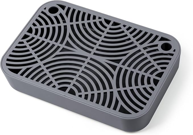 Cat Litter Box Step Non-Slip Cat Step with Filter Function, Dark Grey | Double Layer Litter Box Ramp for Kitten & Elderly Cats, Litter Catcher for Automatic Cat Litter Box, Easy to Clean - Image 8