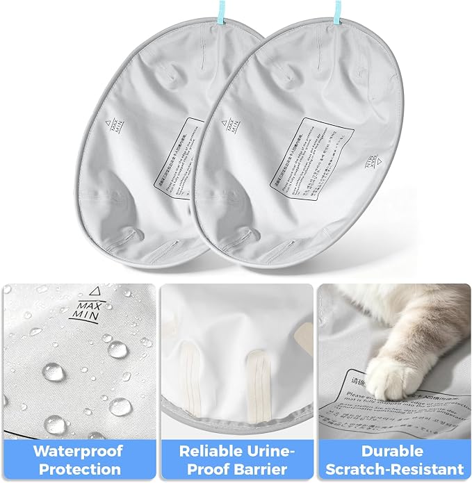 2Pcs Cat Litter Pad for Open Top Self-Cleaning Litter Box Replacement Liner | Waterproof Pads Cat Litter Box Liners for PARUUNTYS/KITPLUS/Thereye Litter Box,Scratch-Resistant,Washable Reusable Tray Mat - Image 5
