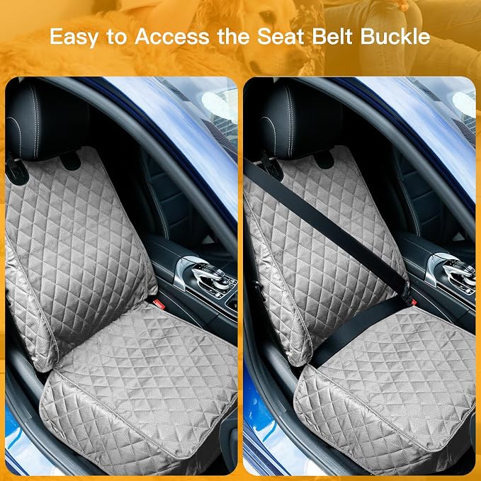 PETICON Waterproof Front Seat Car Cover, Full Protection Dog Car Seat Cover | Side Flaps, Nonslip, Scratchproof, Fits Cars, Trucks, SUVs, Jeep - Image 6