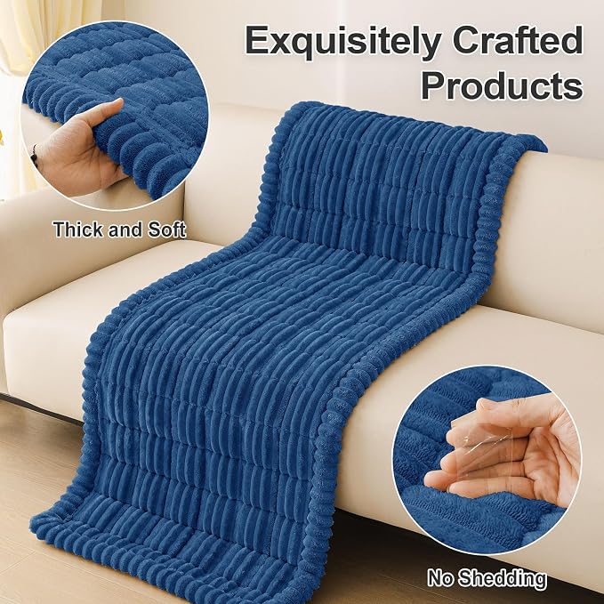 hyha Couch Cover for Dogs, Washable Non Slip Plush Flannel Sofa Protector | Thick Flannel, Anti-Slip Backing, Pet Hair & Scratch Protection, Fits Sofa & Loveseat (35.4" x 35.4") - Image 8
