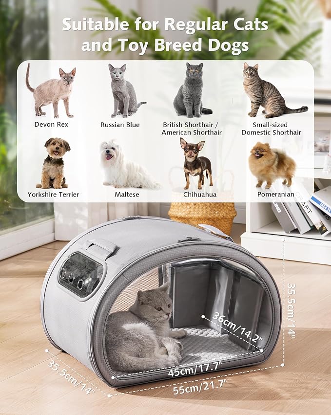 Pecute Cooling Dog House,with Cooling Mat for Small Dogs,Cat Bed,M,Gray | 6 Ice Packs for Cooler,Aluminum Film Insulation System,Breathable, Cool, Safe, and Sturdy AC Room for Cats in Hot Summer Days - Image 7