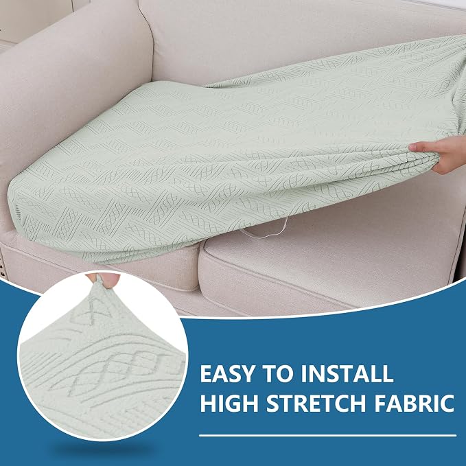 hyha Individual Couch Cushion Covers, Sofa Seat Cushion Covers Washable | Stretch Dog Couch Cover, Elastic Bottom, Anti-Slip Furniture Protector, Ideal For Pets & Kids, Durable Sofa Slipcover, 3 Pcs - Image 5