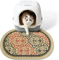 Cat Litter Mat, 24"x15" High Density PVC Litter Rug Trapping Mat, Non-Slip, Waterproof & Urine-Proof Litters Catcher Mats, Keep Floor Clean, Soft on Kitten Paws, Cat Essentialss Brown-Green by Yigerlee
