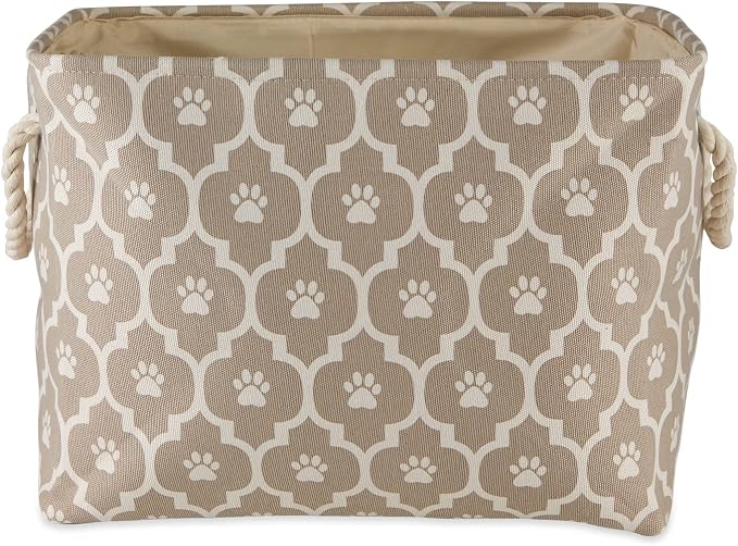 Bone Dry 6192 Pet Storage Collection Lattice Paw Print, Large Rectangle, Stone - Image 3