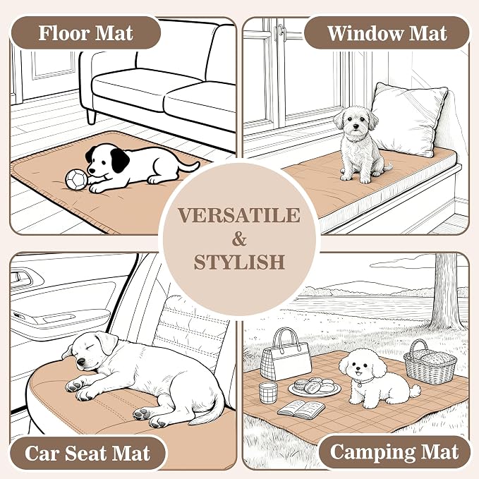 MYSKY HOME 100% Waterproof Couch Cover for Dogs, Plush Pet Couch Covers for Sofa Washable, Couch Covers for 3 Cushion Sofa Pet Friendly, Non-Slip Durable Sofa Cover Slipcover Protector, Cream, 35"x71" - Image 7