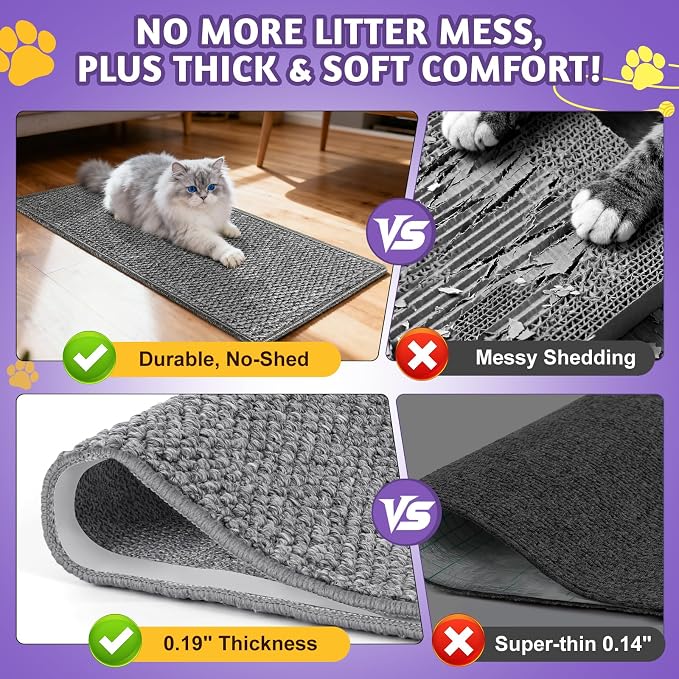 ENONCI Corner Cat Scratcher Wall, 19.6x9.8 Cat Scratcher Pad for Door Frame | Anti Scratch Door Frame Furniture Protector for Indoor Cats - Image 4
