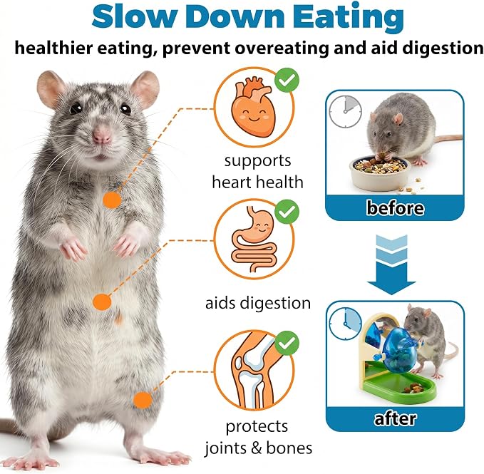 Rat Enrichment Foraging Toy, Intelligent Treat Dispensing Puzzle | Interactive Puzzle Design Inspires Natural Foraging Instincts, Slows Feeding Speed to Relieve Boredom and Anxiety for Rats - Image 3