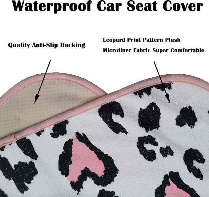 Car Seat Cover Protector Front Seats,for Gym Workout,Running,Swimming,Beach and Hiking,Waterproof Sweat Towel Bucket Seat Covers for Cars SUV Trucks (Leopard Print, 1Pcs) - Image 5