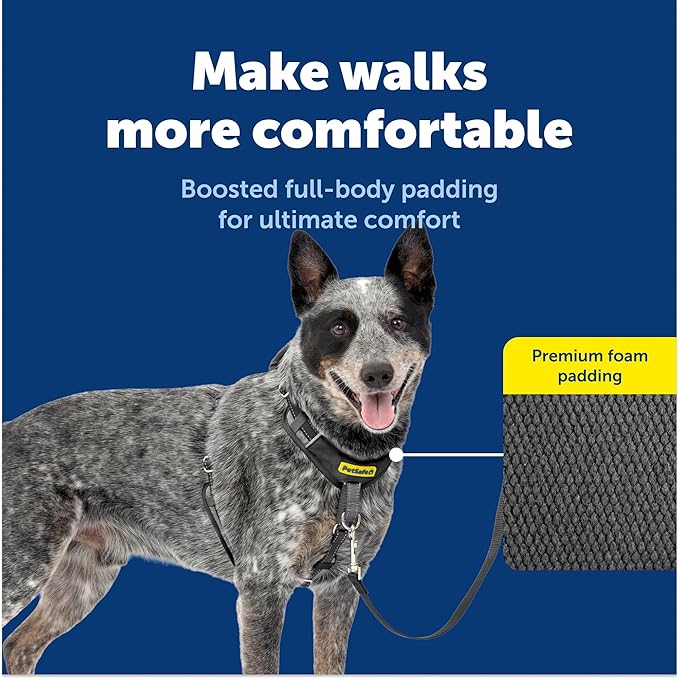 PetSafe Easy Walk Comfort No Pull Dog Harness, Black, Medium | Stops Pulling on First Use with Front Martingale Loop, Full-Body Padding, 5-Point Adjustable Fit - Image 3