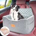 AlfaTok Memory Foam Booster Dog Car Seat for Medium Dogs Under 45 LBS, Elevated Pet Car Seat with Detachable Washable Cover, Anti-Slip Sturdy Dog Booster Seat with Seat Belt for Back Seat Travel by AlfaTok