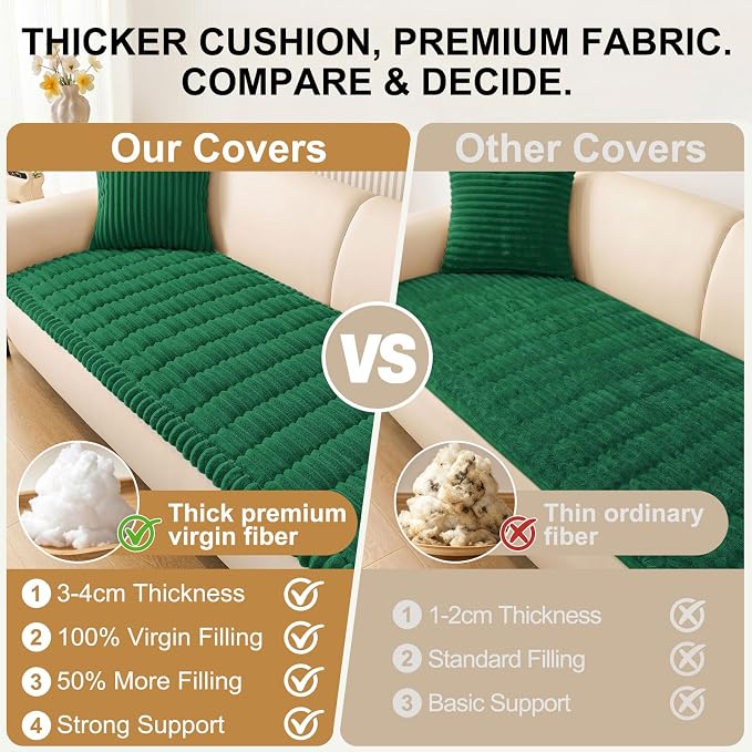 Smiry Couch Cover for Dogs, Non Slip Washable Sofa Protector for Pets | Soft Furniture Cover for Leather & Fabric Couches, Cozy Protect Against Fur, Dirt & Messes, Pet Friendly, 27.6"x70.9" - Image 5