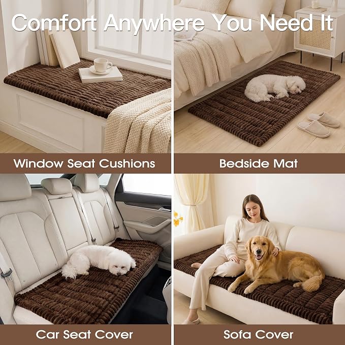 Pet Couch Cover for Sofa Couch Covers for Dogs, Non Slip & Pet Friendly | Non-Slip Backing, Machine Washable, Pet Friendly, Pet Hair & Scratch Protection, Sofa Cushion Protector(Brown, 27.6" x 82.7") - Image 9